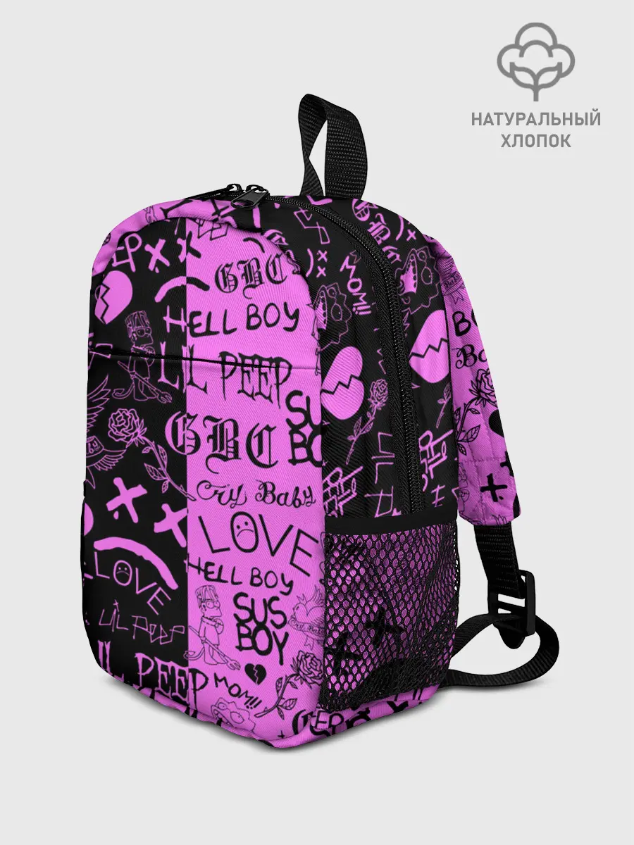 Рюкзак детский / LIL PEEP LOGOBOMBING BLACK PINK