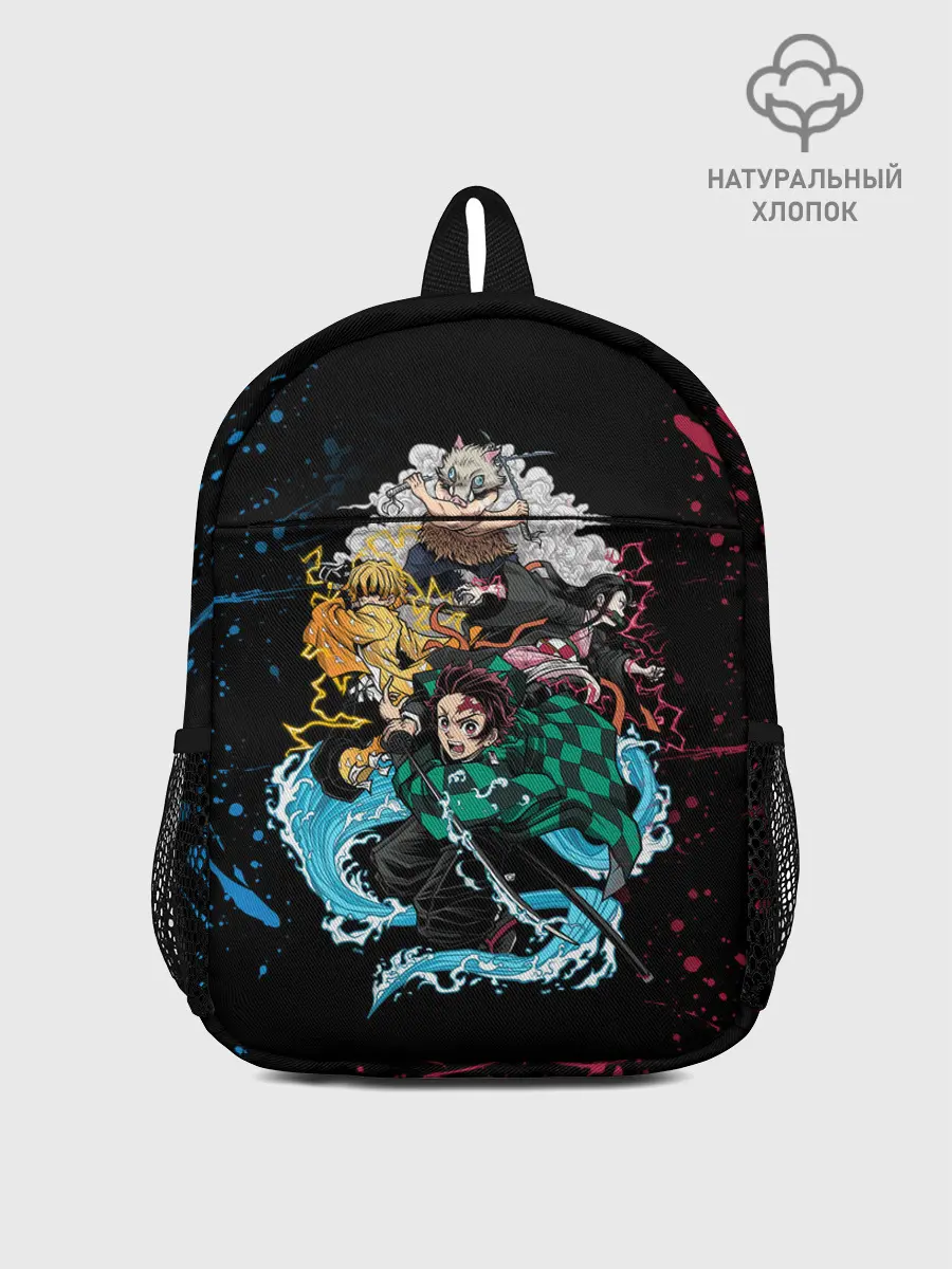 Рюкзак детский / Kimetsu no yaiba красносиние брызги