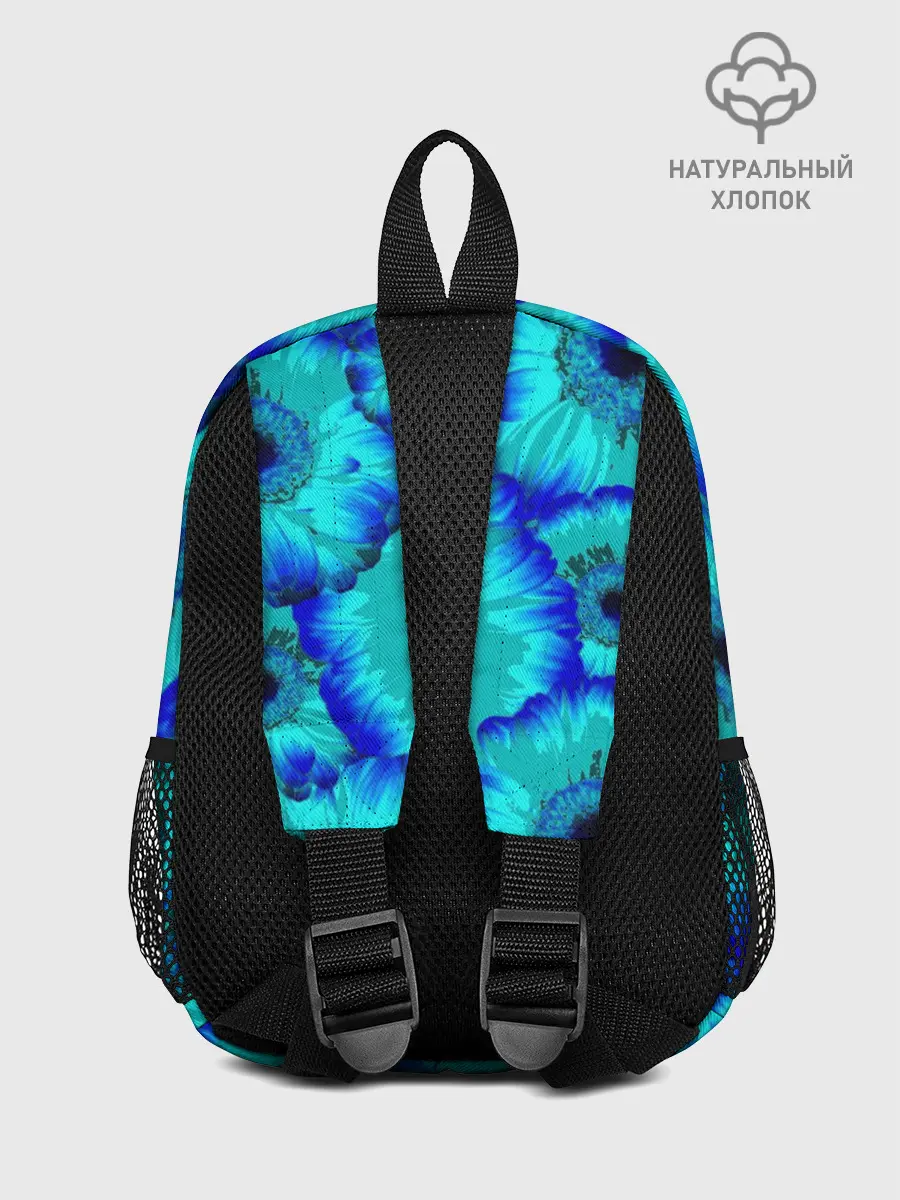 Рюкзак детский / Голубые хризантемы