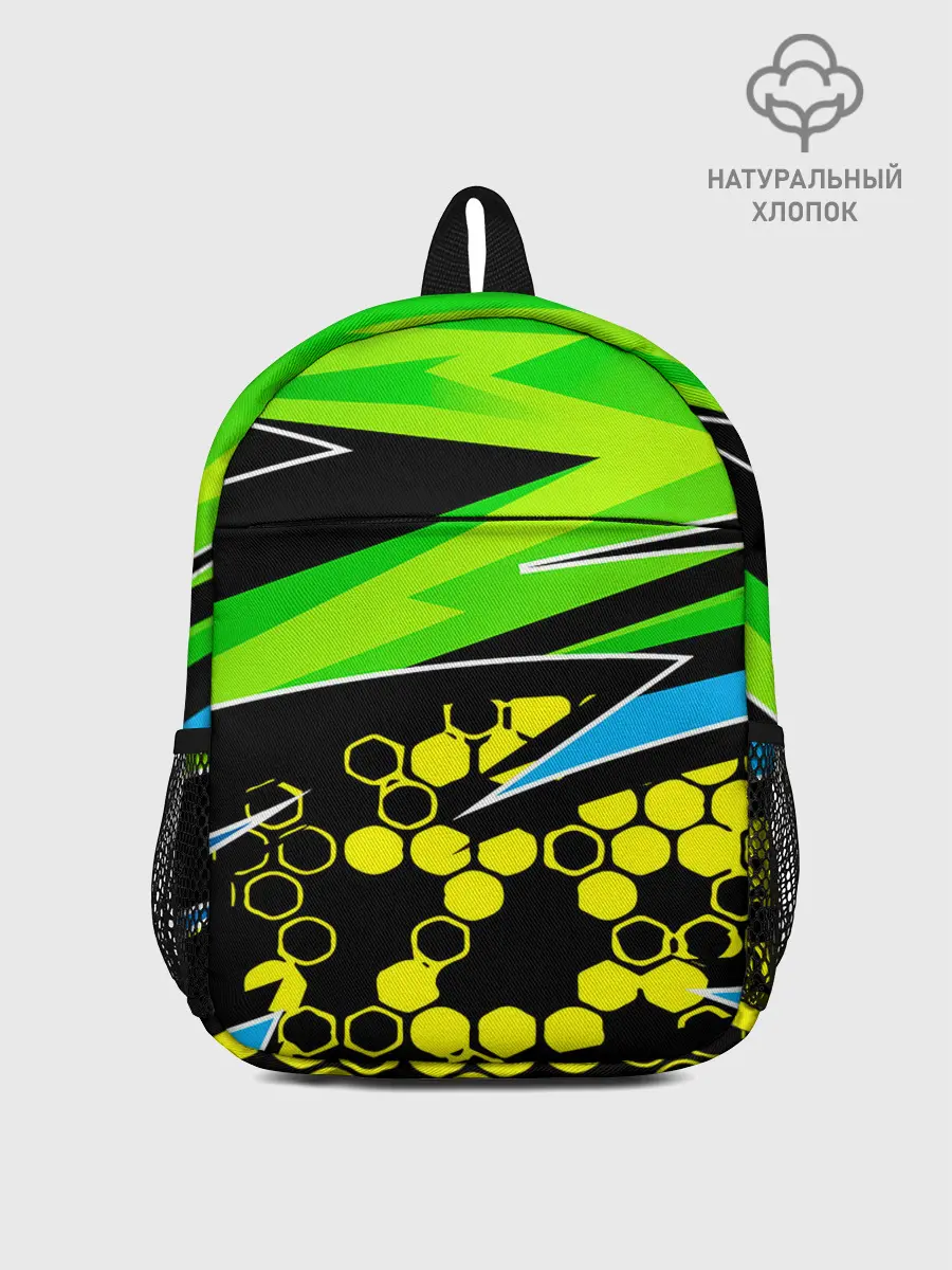 Рюкзак детский / Light green urban marble