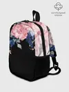 Рюкзак детский / цветы на черном