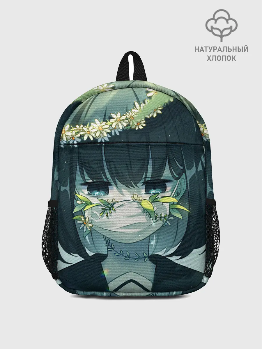 Рюкзак детский / аниме школьница маска цветы