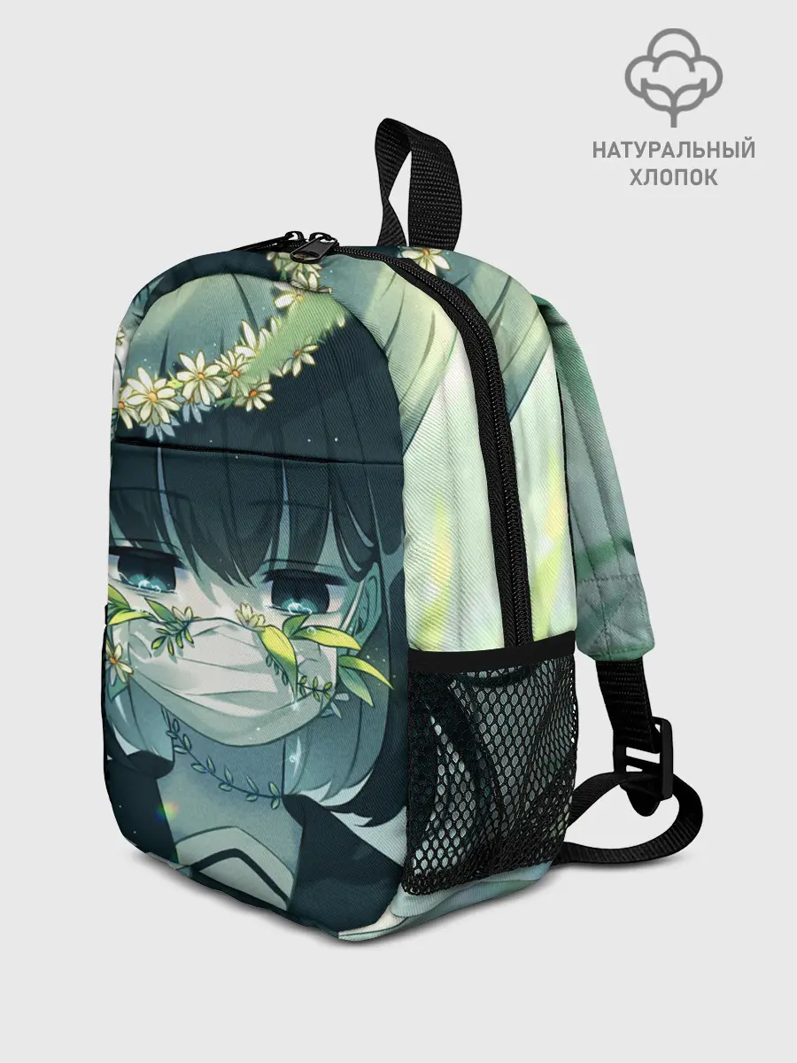 Рюкзак детский / аниме школьница маска цветы