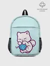 Рюкзак детский / Белый котенок с клубком милый