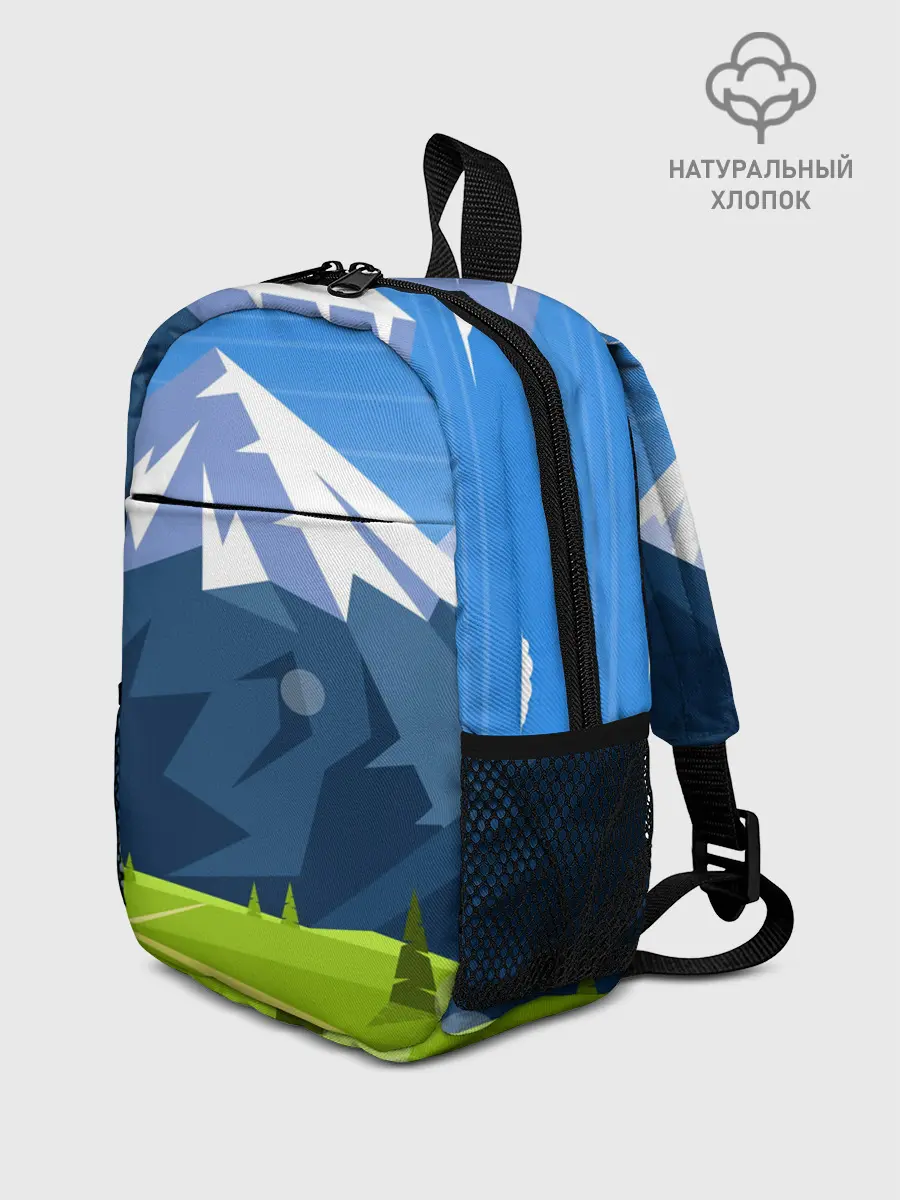 Рюкзак детский / Горы пейзаж природа вектор