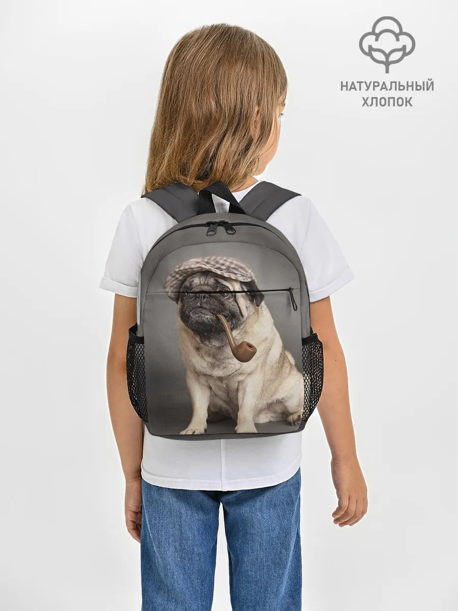 Рюкзак детский / Мопс в кепке
