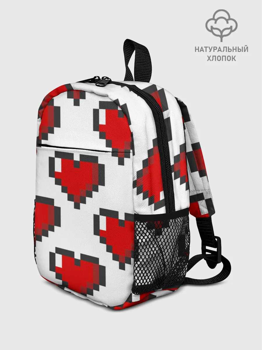 Рюкзак детский / Пиксельные сердечки