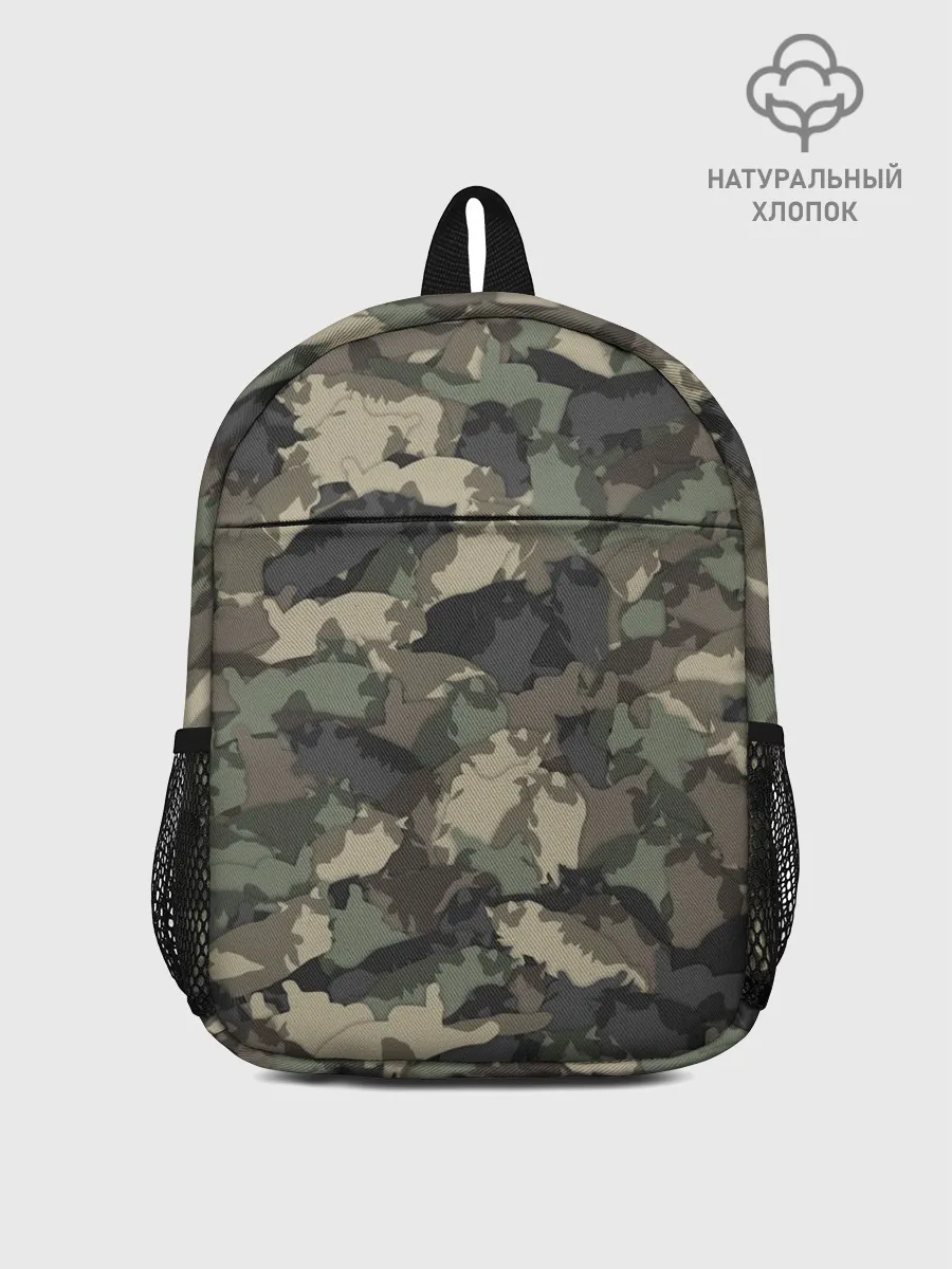 Рюкзак детский / Камуфляж с толстыми котами