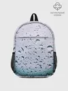 Рюкзак детский / Капли окно стекло дождь серо