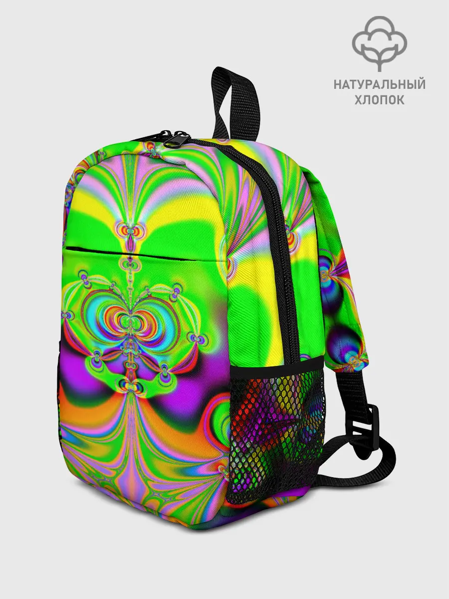 Рюкзак детский / КИСЛОТНЫЙ ФРАКТАЛ ГЕОМЕТРИЯ