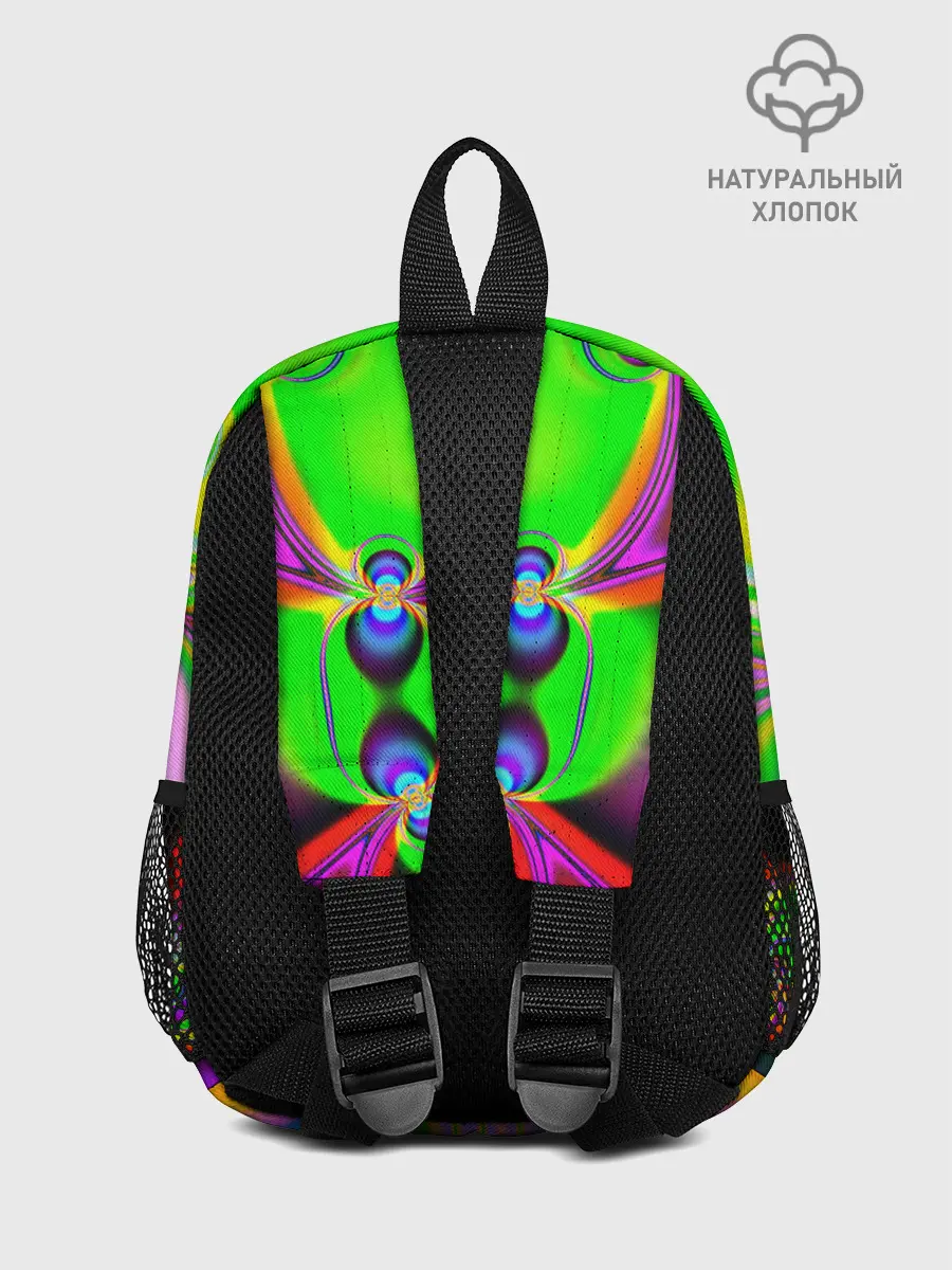 Рюкзак детский / КИСЛОТНЫЙ ФРАКТАЛ ГЕОМЕТРИЯ