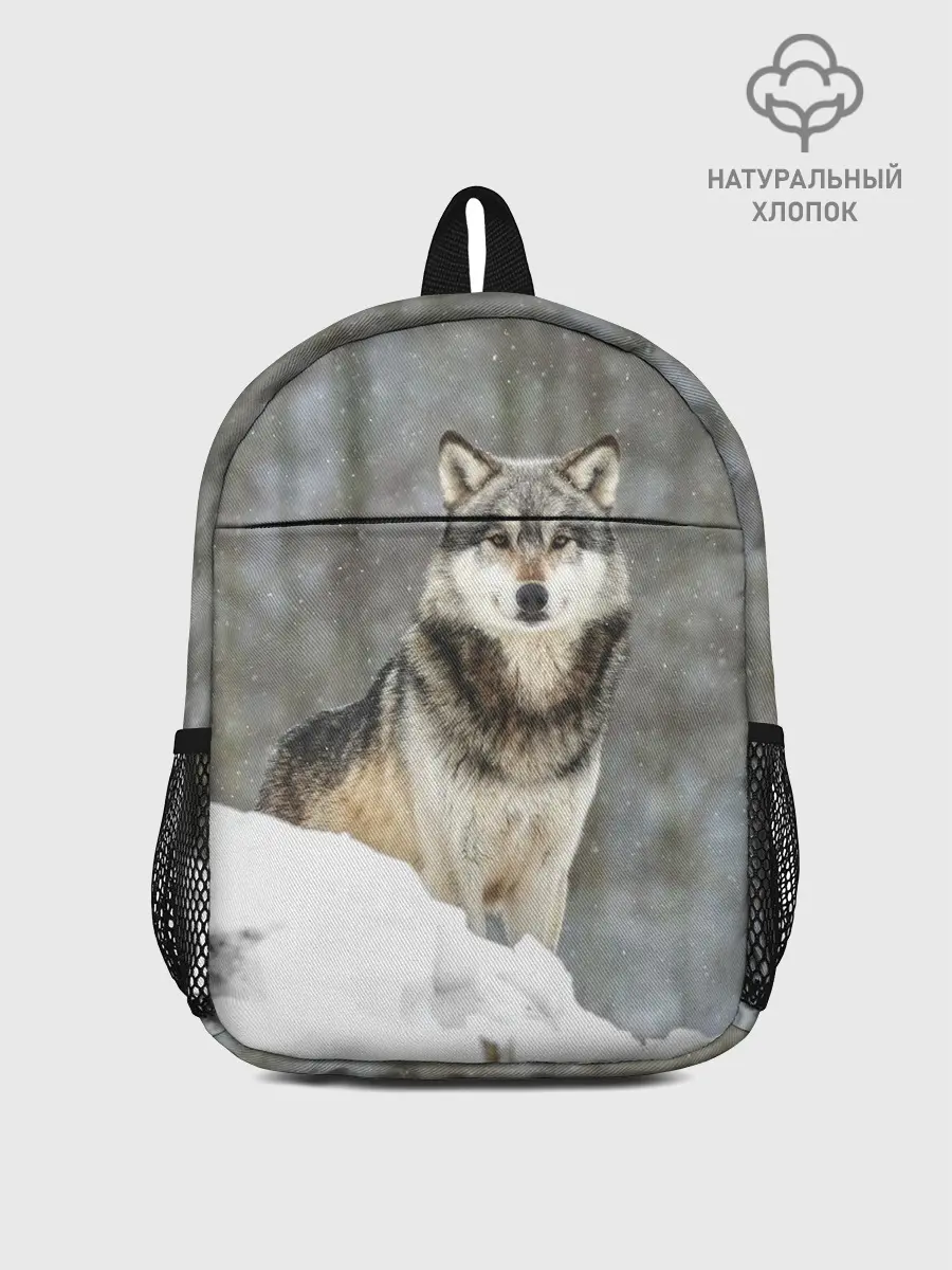 Рюкзак детский / Волк и снег