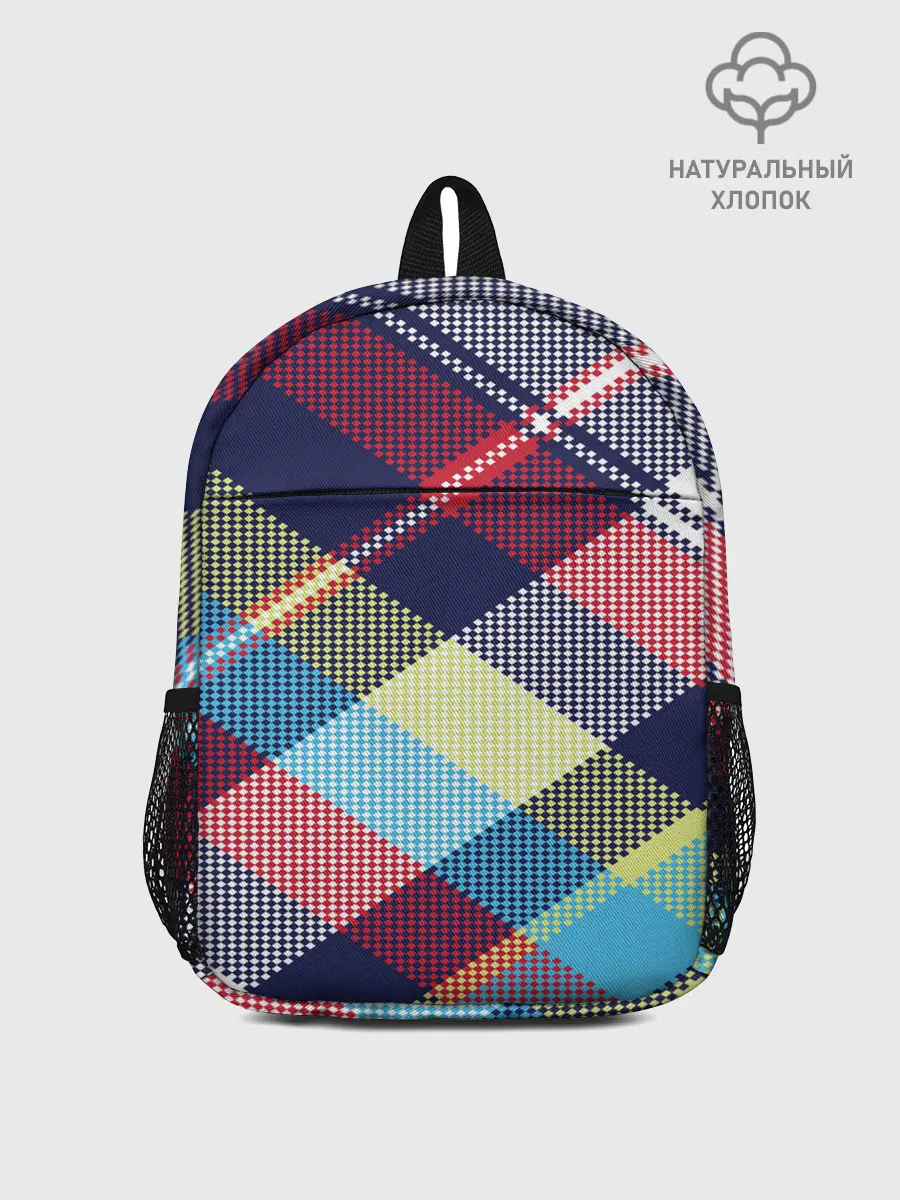 Рюкзак детский / Клетка / Текстура в клетку #2