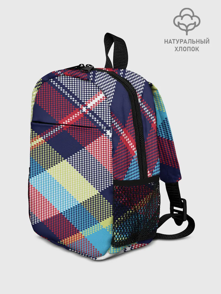 Рюкзак детский / Клетка / Текстура в клетку #2