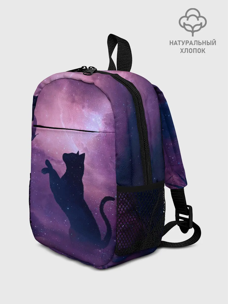 Рюкзак детский / Кошка играет с бабочкой