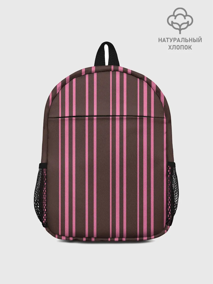 Рюкзак детский / Чёрно-розовые линии