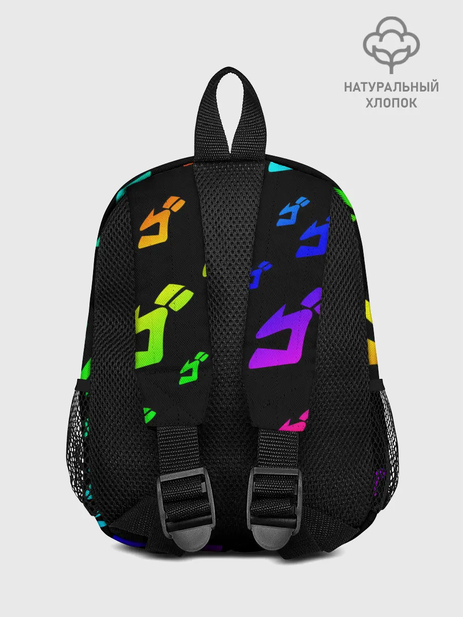 Рюкзак детский / Радужный Паттерн Лого ДжоДжо