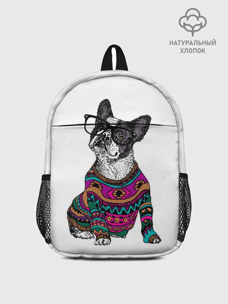 Рюкзак детский / Мопс Хипстер