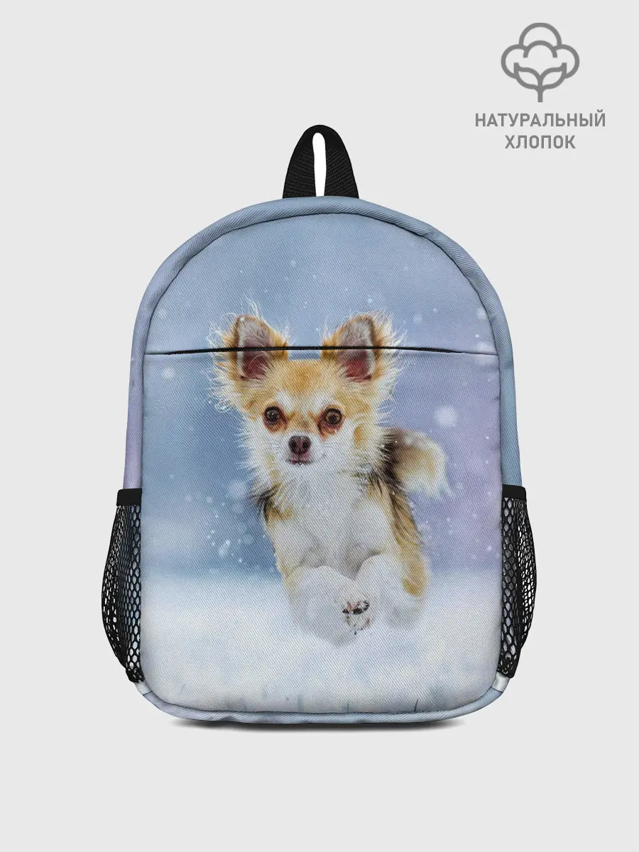 Рюкзак детский / Чихуахуа в снегу