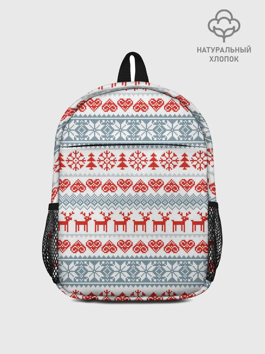 Рюкзак детский / Новогодний пиксельный узор