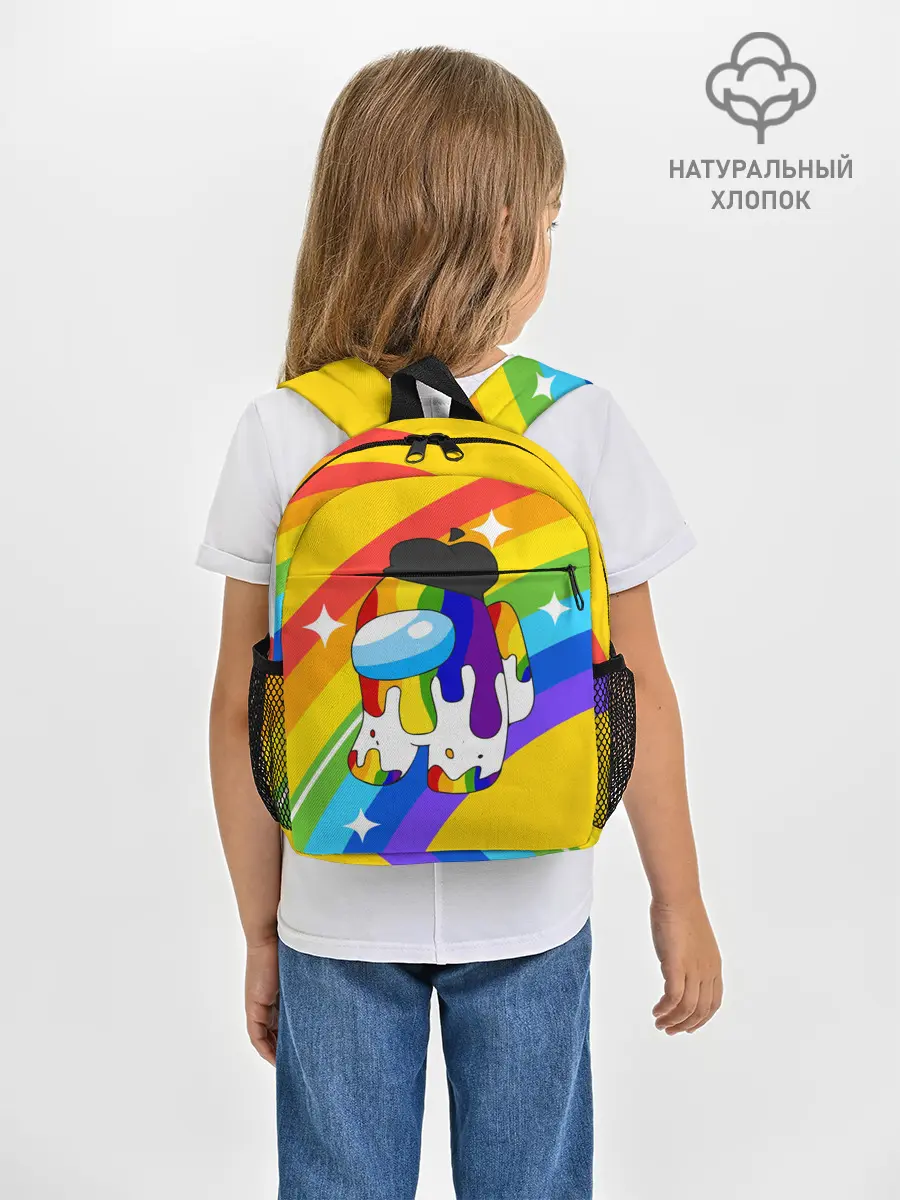 Рюкзак детский / AMONG US - Радужный