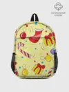 Рюкзак детский / Новогодний узор на желтом фоне