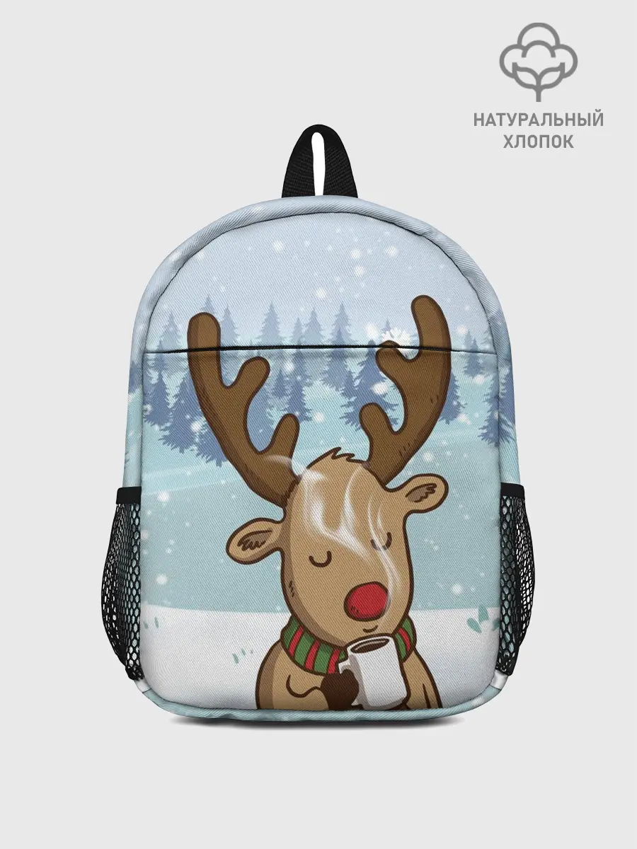 Рюкзак детский / Олень с кружкой