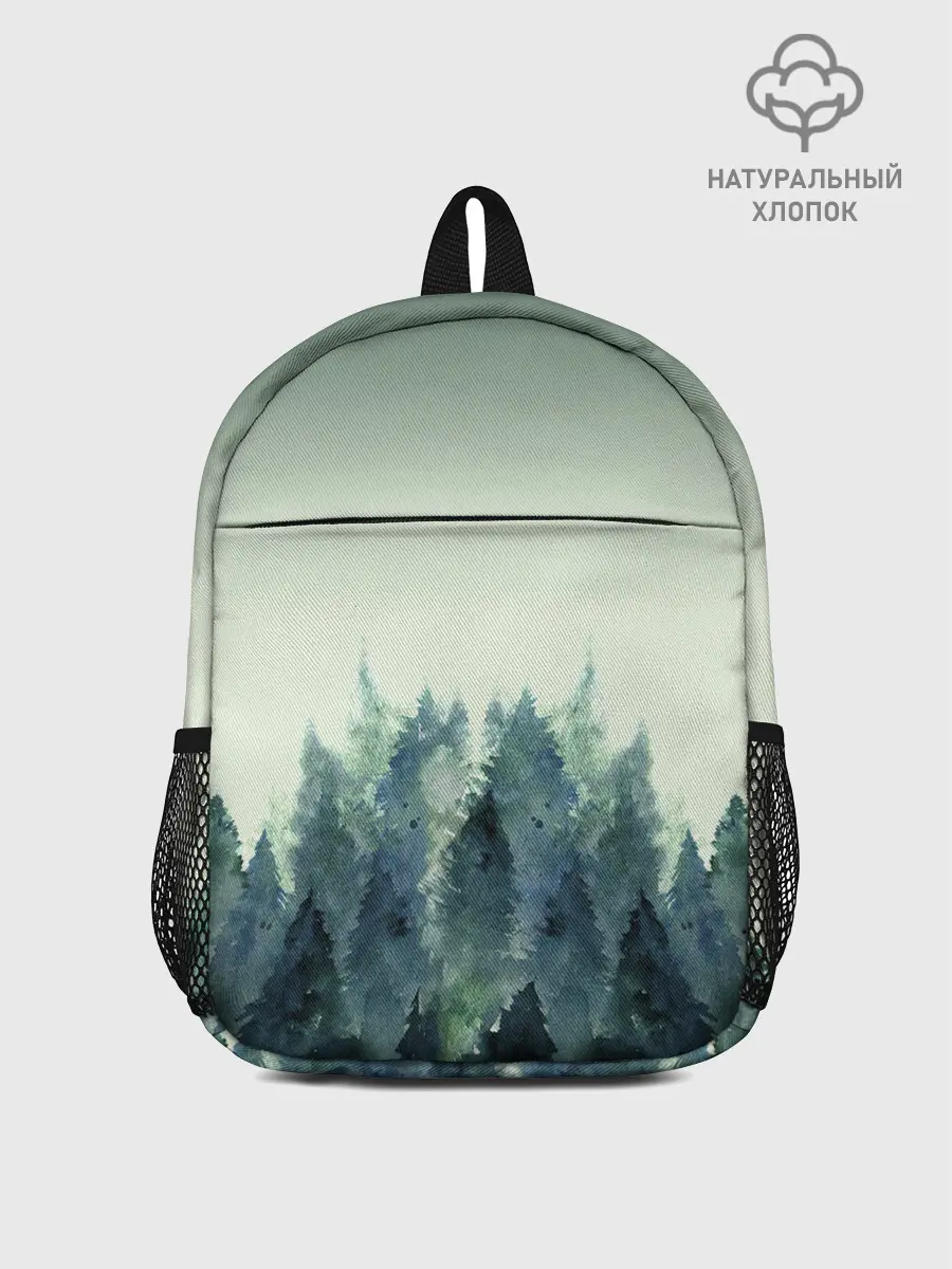 Рюкзак детский / акварельный лес градиент