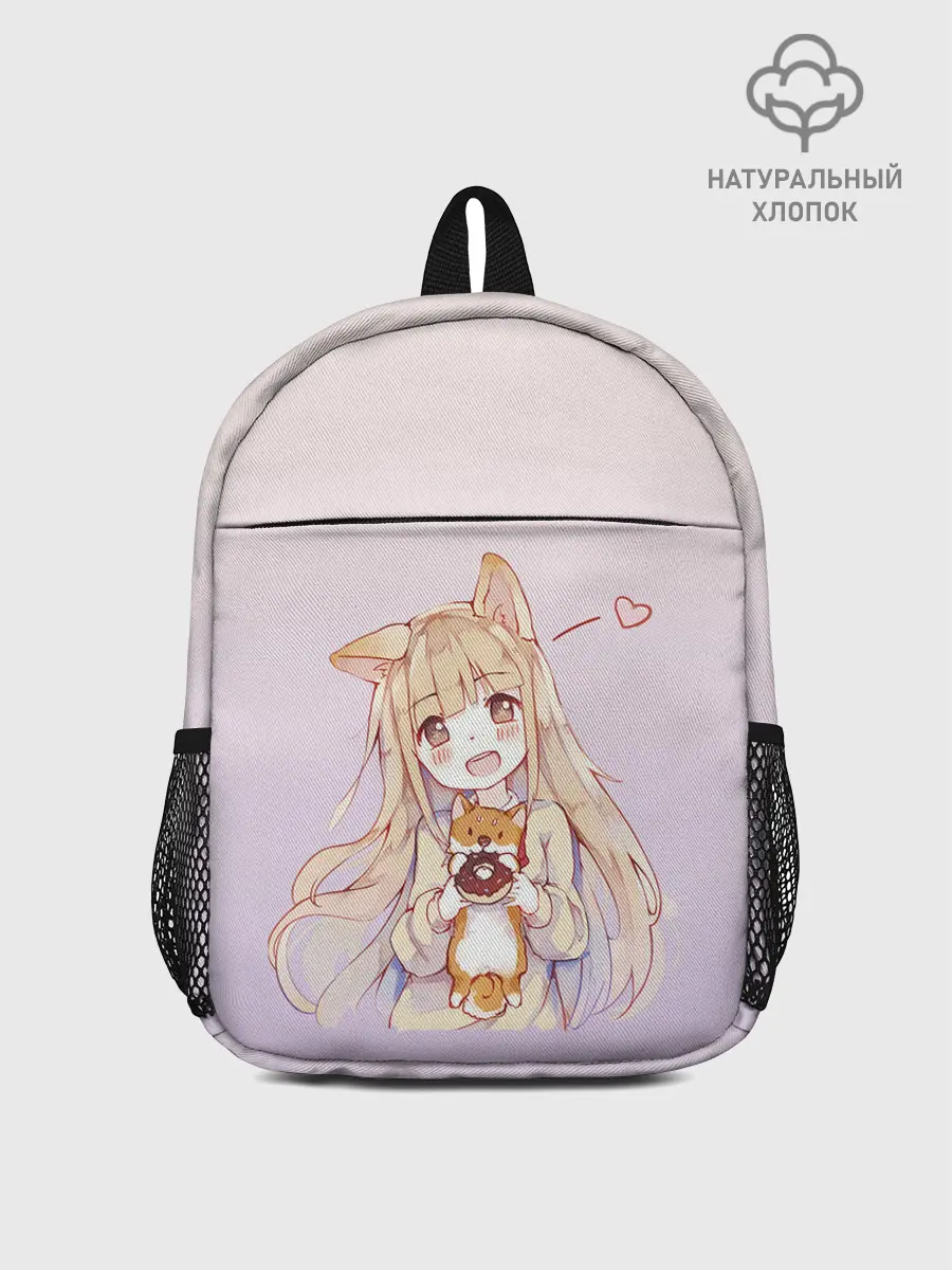 Рюкзак детский / малышка чиби пончик лис