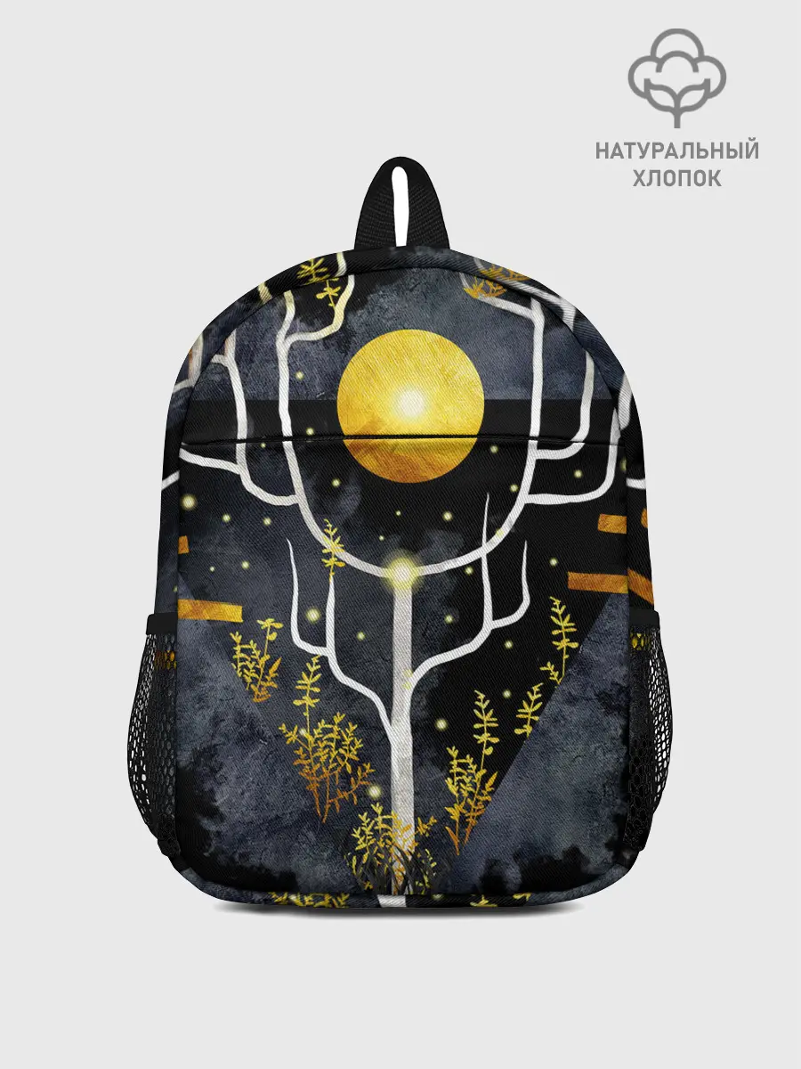 Рюкзак детский / графит и золото: дерево жизни