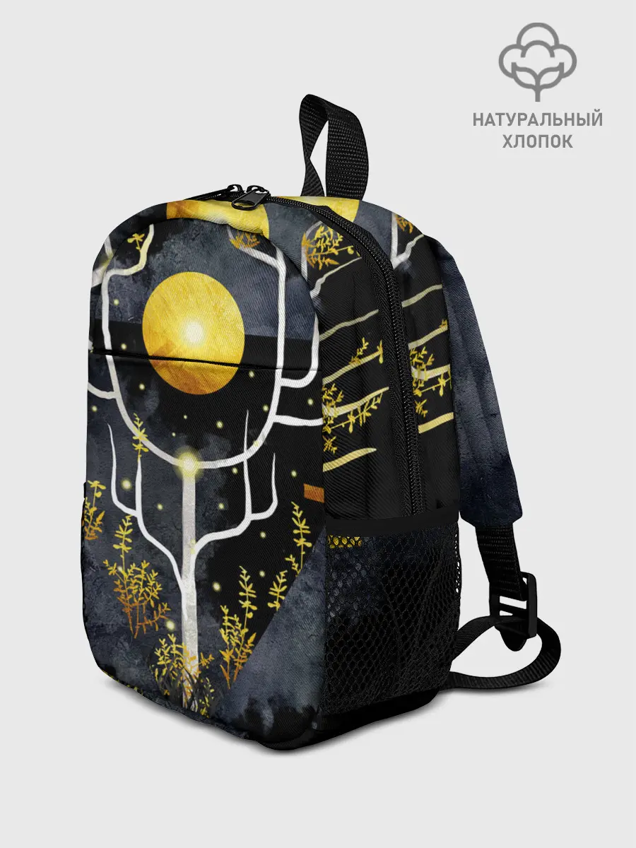 Рюкзак детский / графит и золото: дерево жизни
