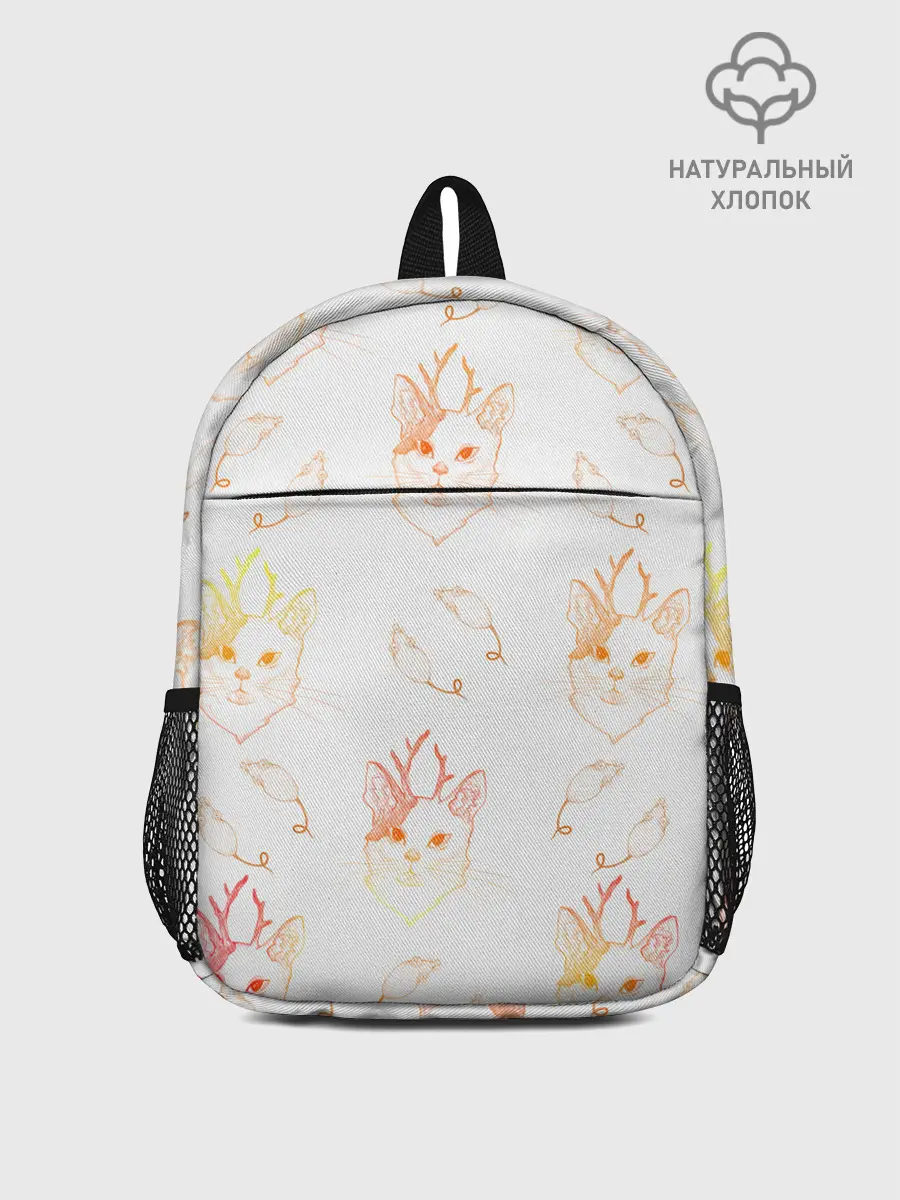 Рюкзак детский / Рогатая кошка с мышами