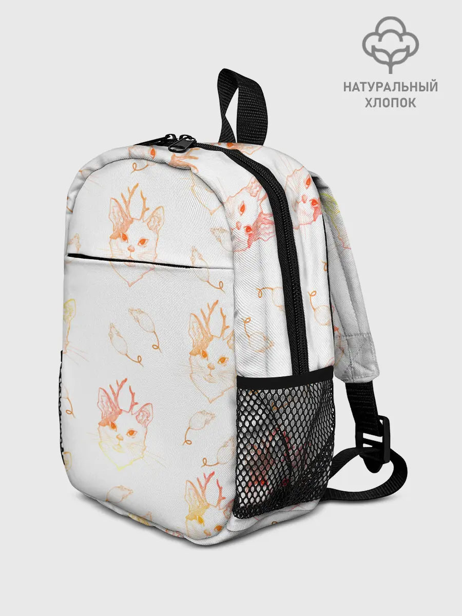 Рюкзак детский / Рогатая кошка с мышами