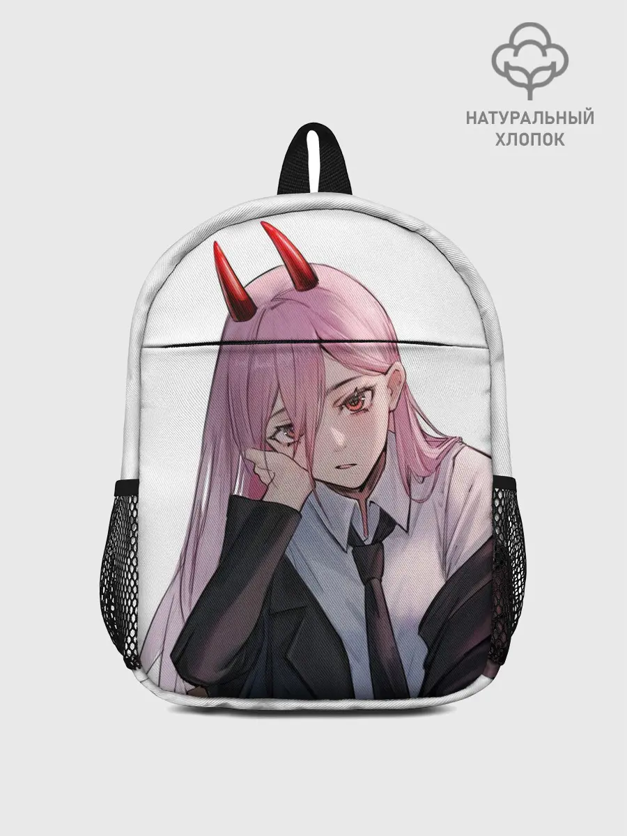 Рюкзак детский / Пауэр скучает на белом фоне