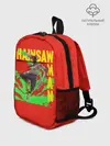 Рюкзак детский / Человек-Бензопила с логотипом на красном