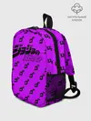 Рюкзак детский / Джоджо фиолетовый паттерн
