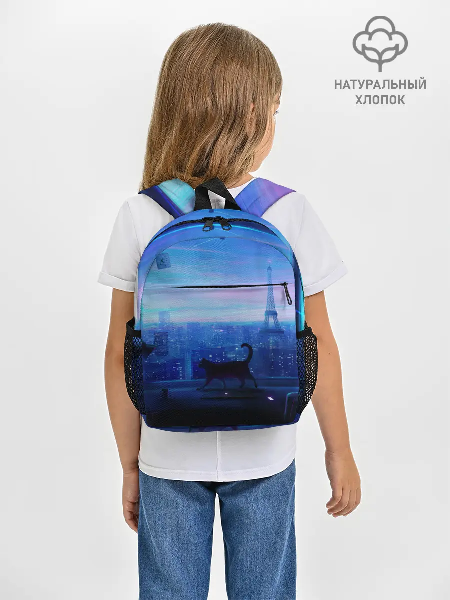 Рюкзак детский / Кошка арт окно