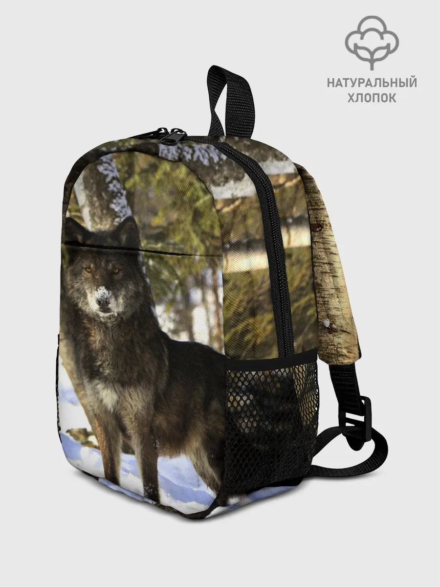 Рюкзак детский / Волк и снег