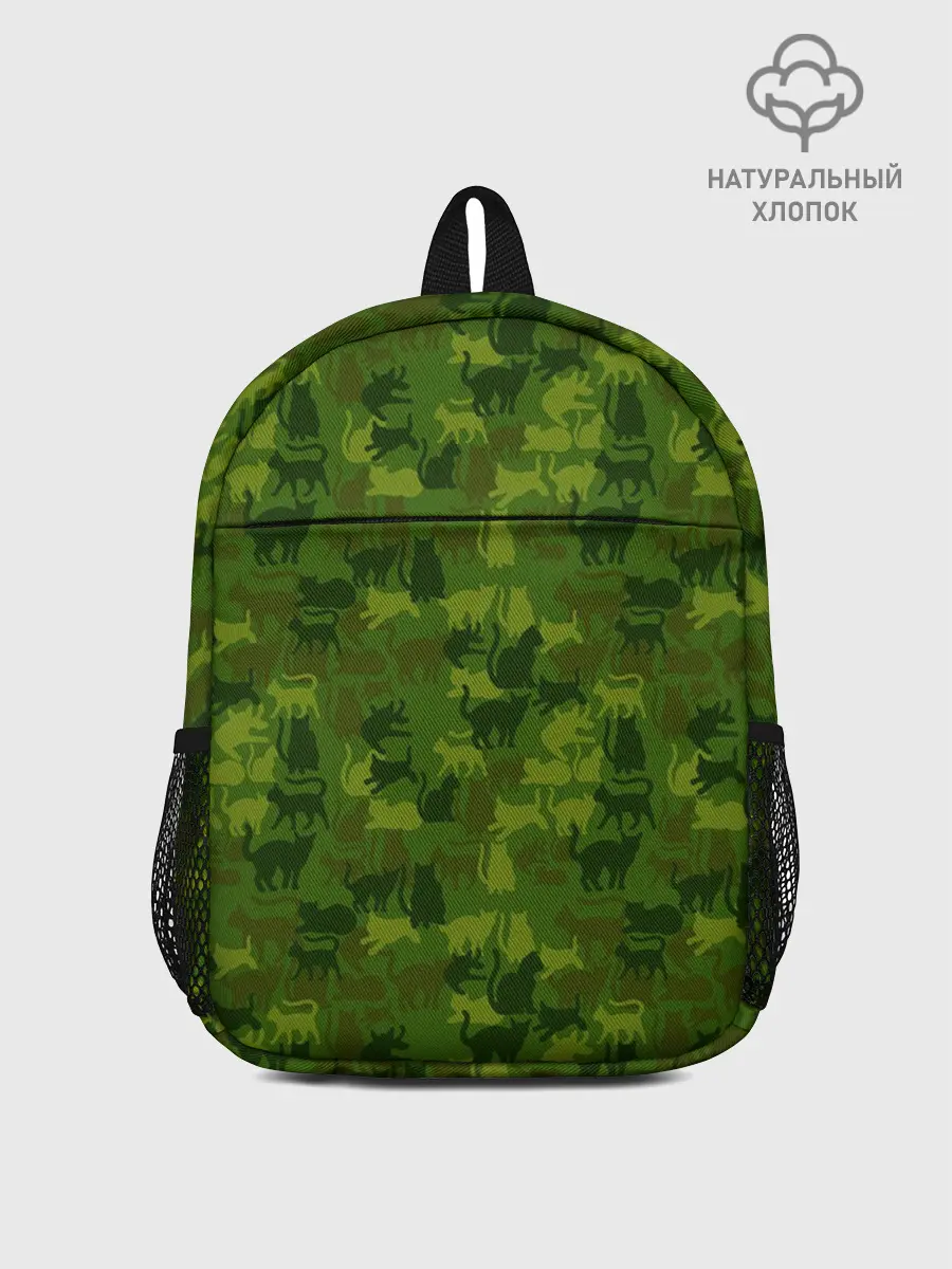 Рюкзак детский / Камуфляж | Котики