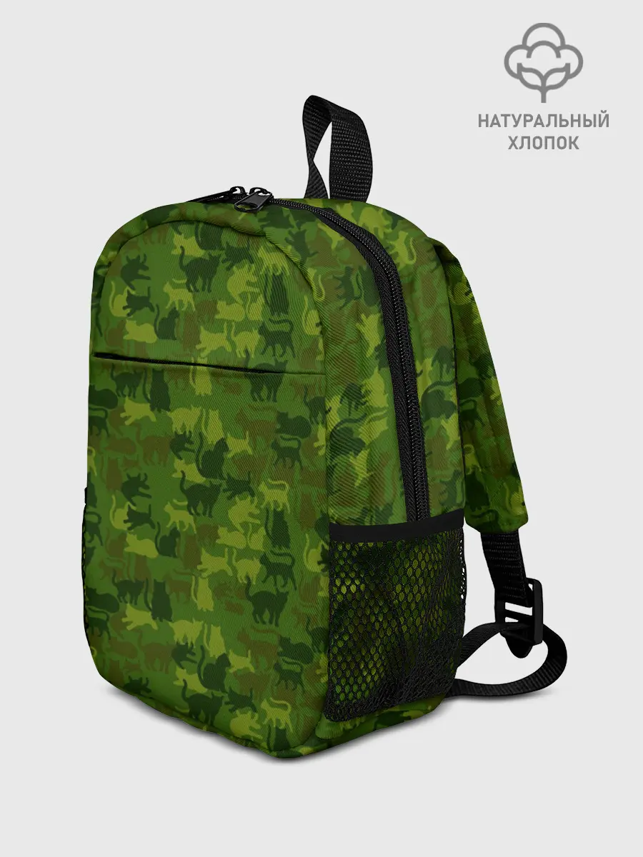 Рюкзак детский / Камуфляж | Котики