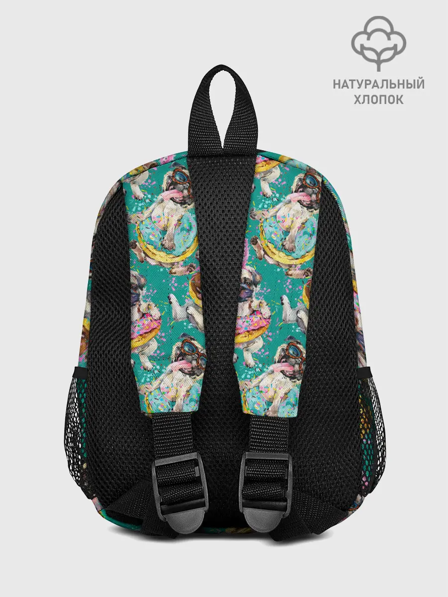 Рюкзак детский / Мопсы в пончиках