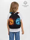 Рюкзак детский / Абстракция,Инь-Ян,Огонь,Вода