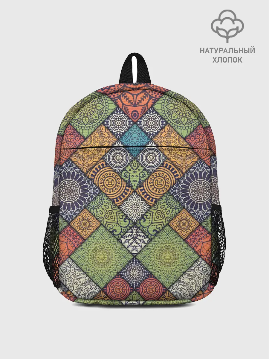 Рюкзак детский / Мандалы лоскутный печворк