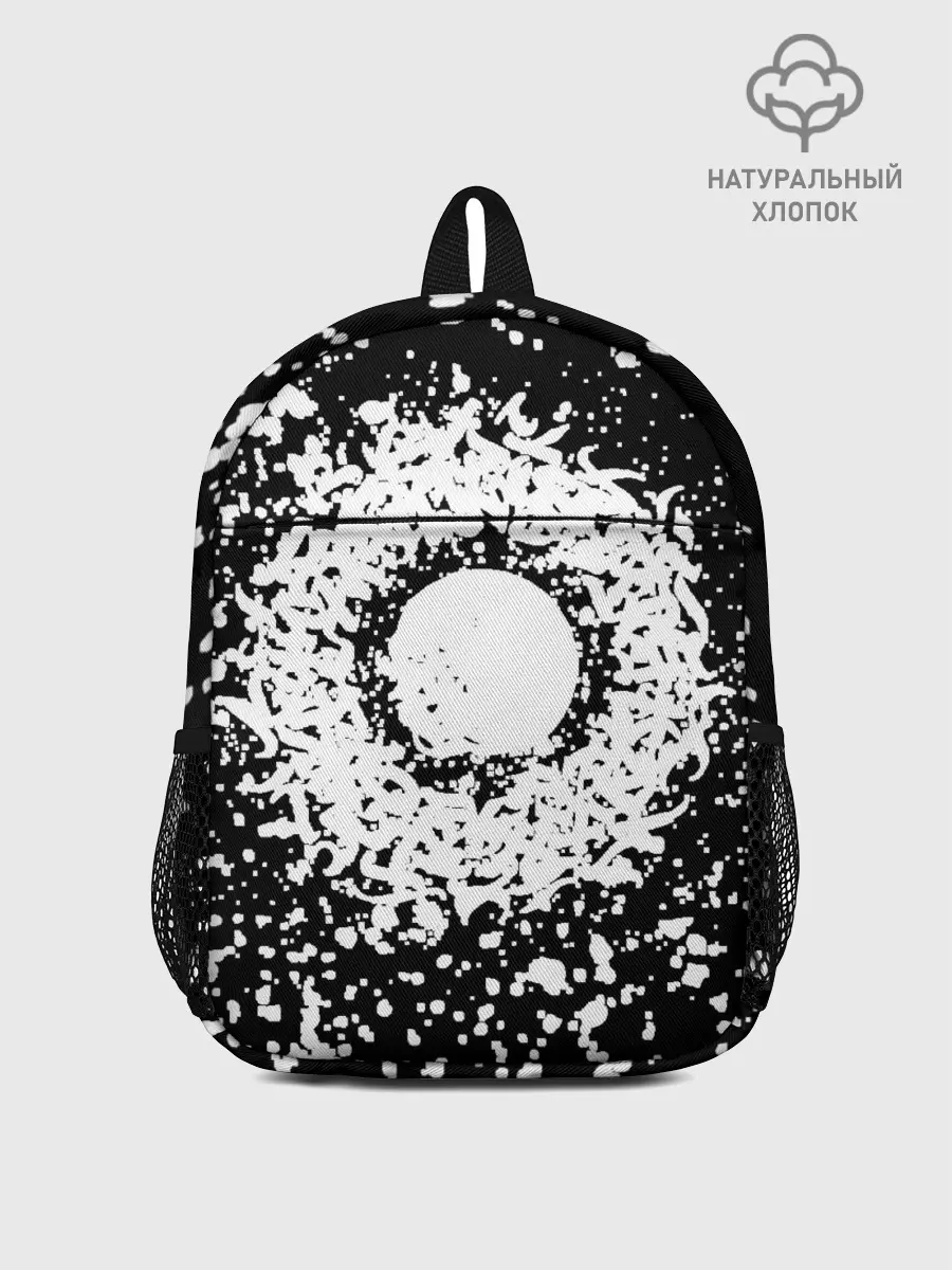 Рюкзак детский / Каллиграфия на чёрном фоне
