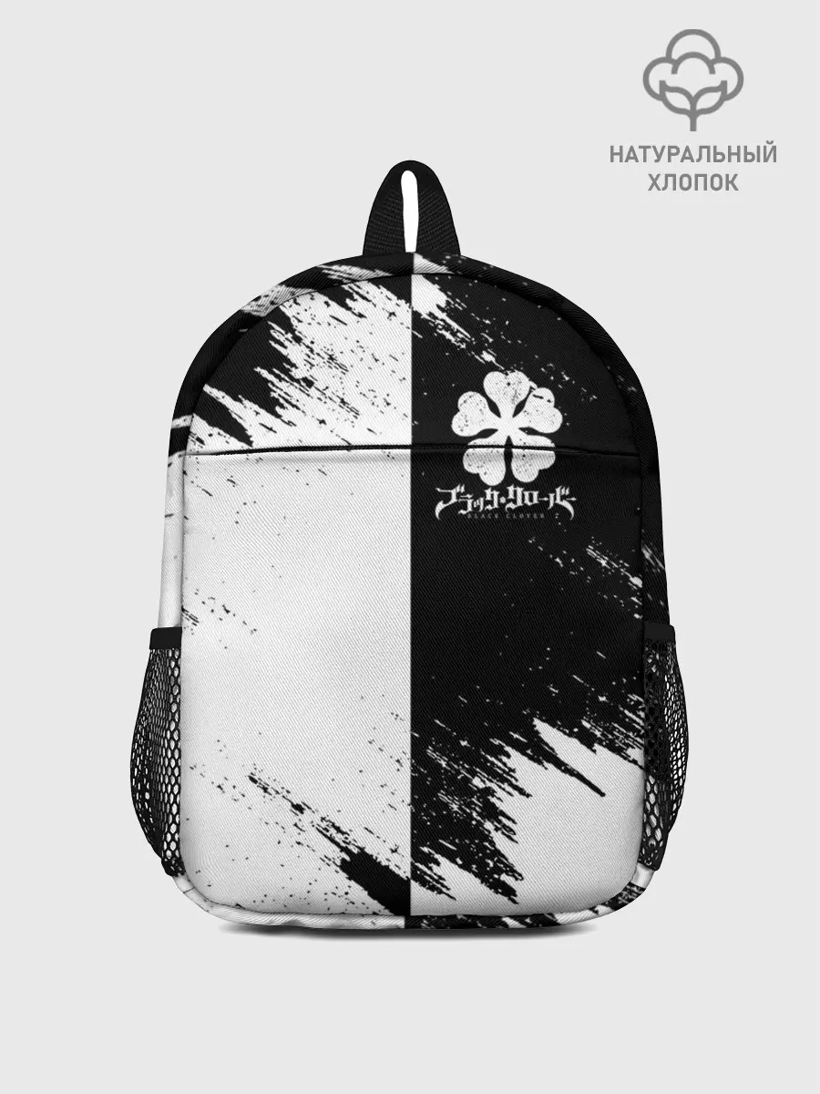 Рюкзак детский / Черный Клевер инверсированный фон