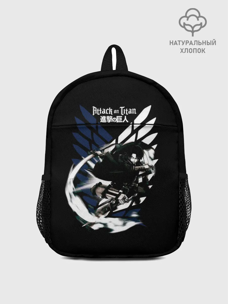 Рюкзак детский / Леви Акерман на фоне герба