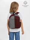 Рюкзак детский / Красно белая рубашка в клетку