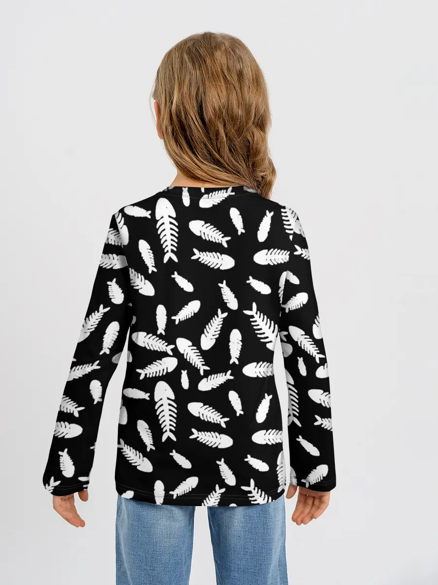 Детский лонгслив / Скелеты рыб