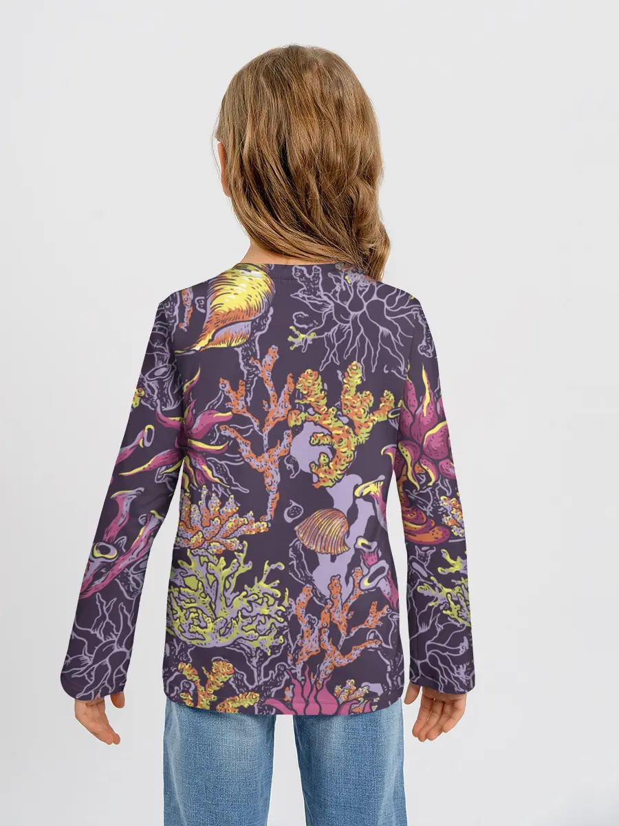 Детский лонгслив / Кораллы