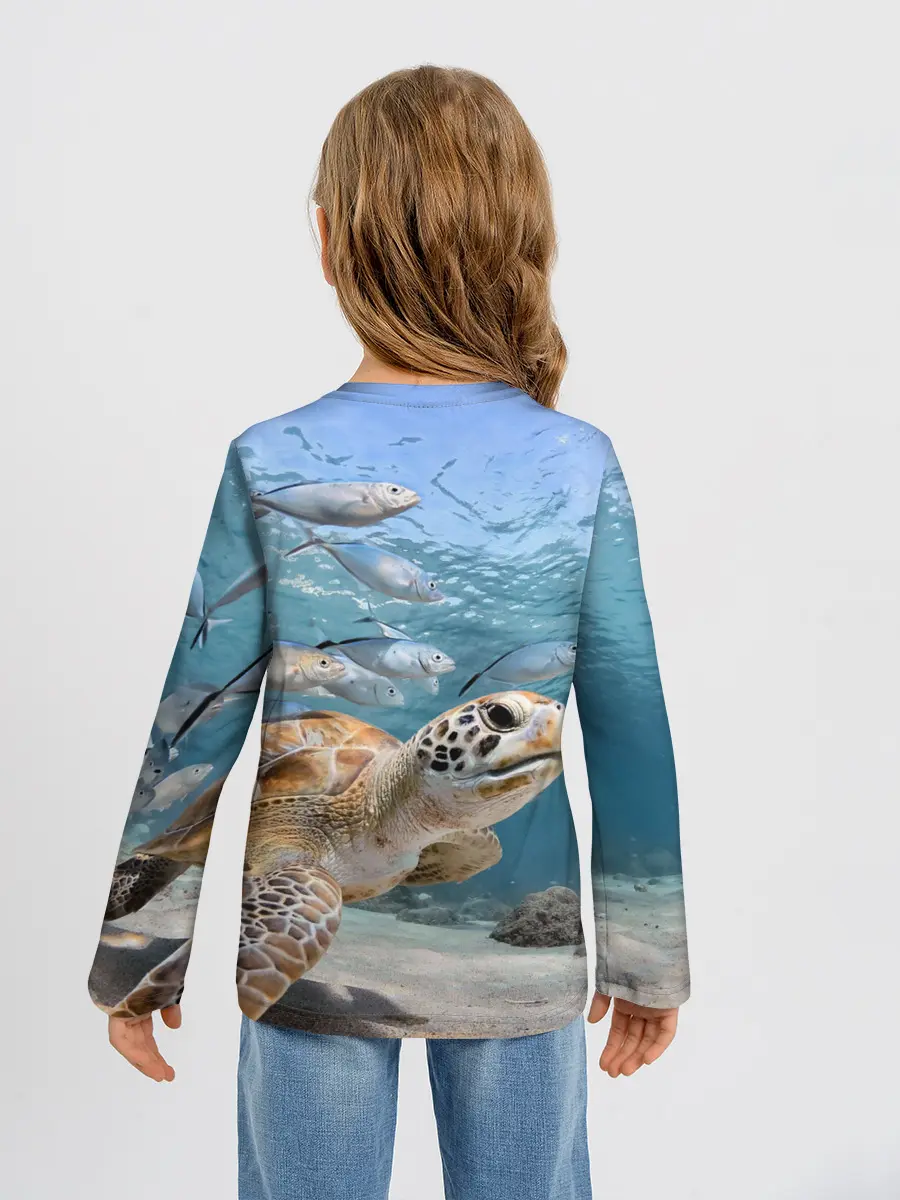 Детский лонгслив / Морская черепаха